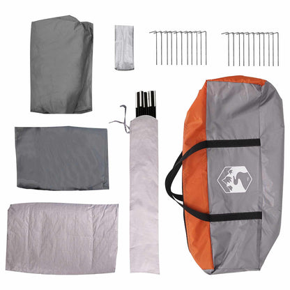 Tunneltent met dak Grijs en Oranje 370 x 275 x 210 cm