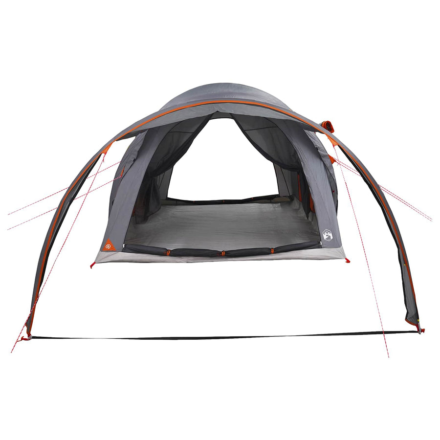 Tunneltent met dak Grijs en Oranje 370 x 275 x 210 cm
