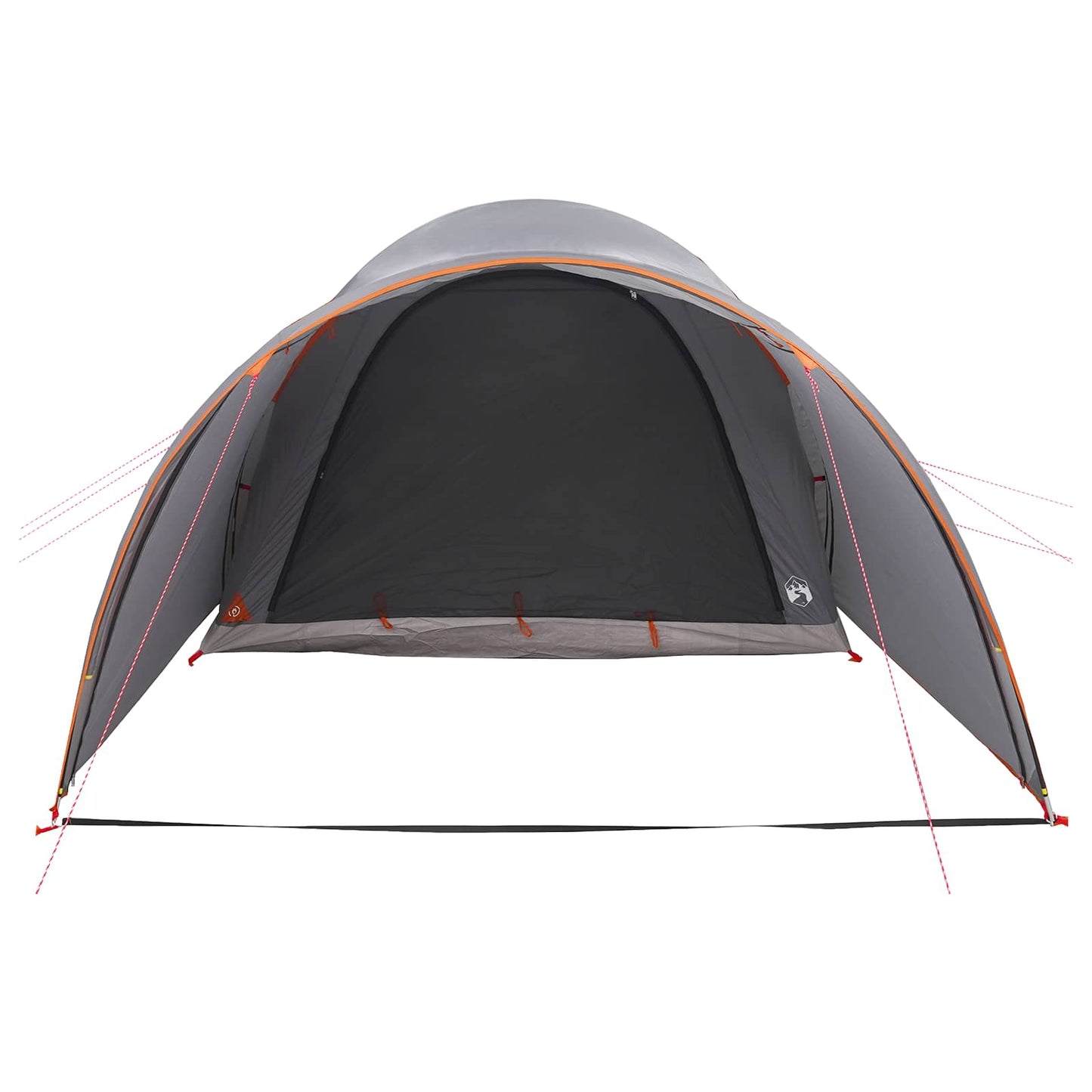 Tunneltent met dak Grijs en Oranje 370 x 275 x 210 cm