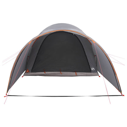 Tunneltent met dak Grijs en Oranje 370 x 275 x 210 cm