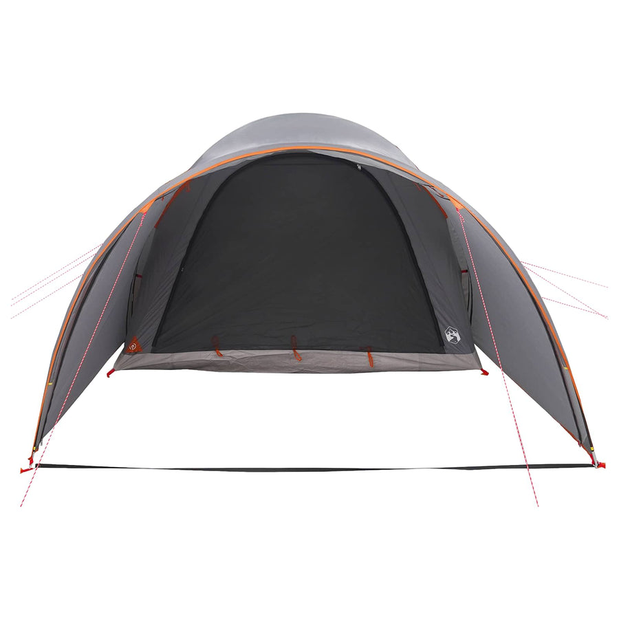 Tunneltent met dak Grijs en Oranje 370 x 275 x 210 cm