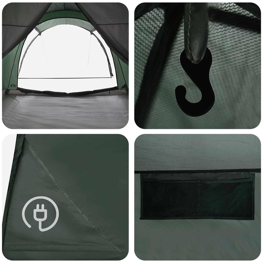 Tunneltent Legergroen 370 x 275 x 210 cm Polyester en staal