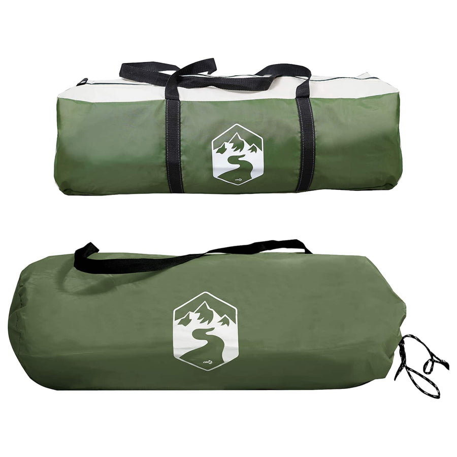 Zijtent met dak Groen 410 x 410 x 250 cm Polyester en staal