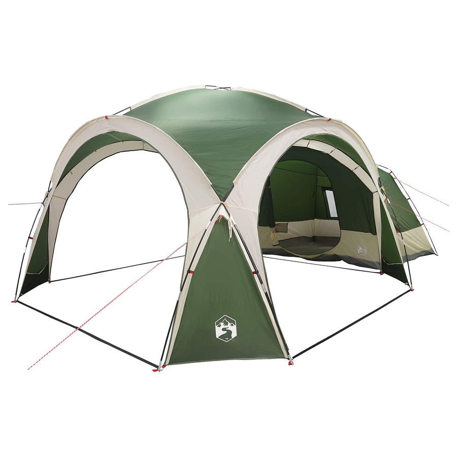 Zijtent met dak Groen 410 x 410 x 250 cm Polyester en staal