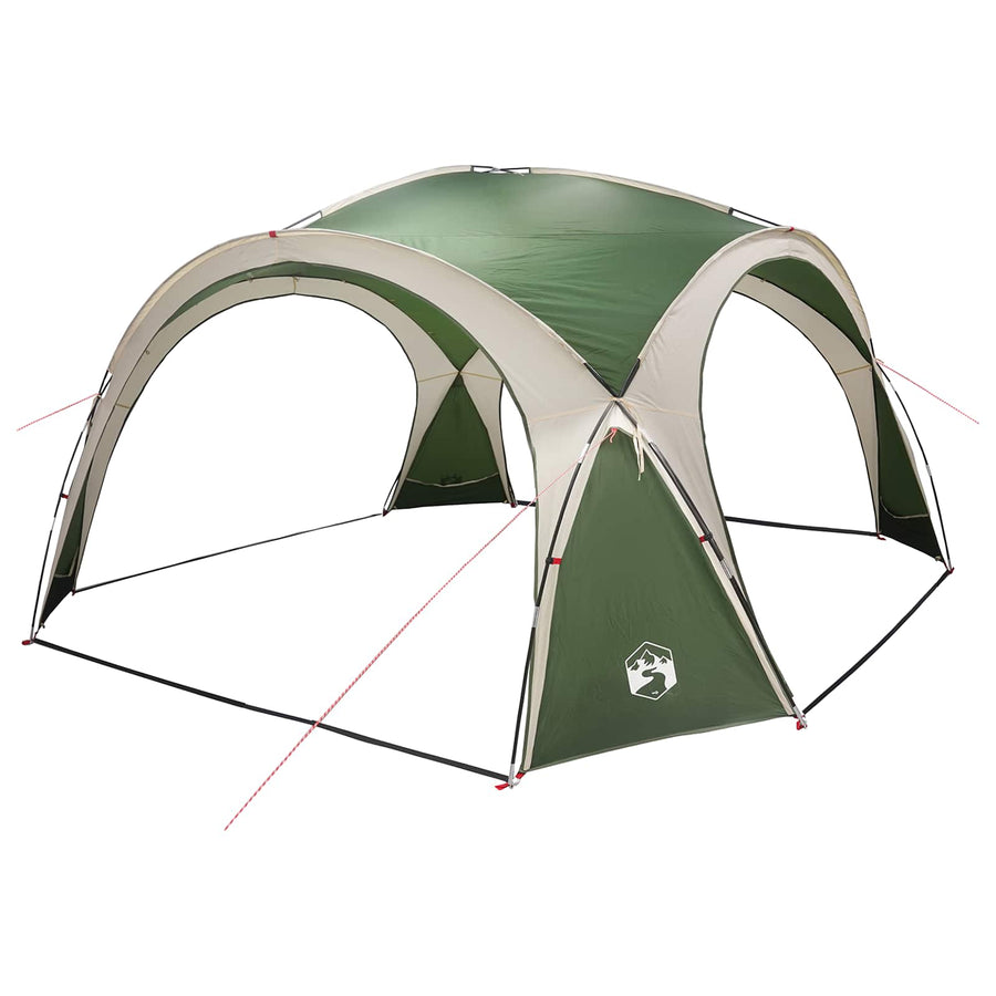 Zijtent met dak Groen 410 x 410 x 250 cm Polyester en staal