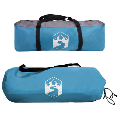 Zijtent met dak Blauw 410 x 410 x 250 cm Polyester en staal