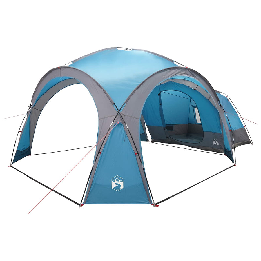 Zijtent met dak Blauw 410 x 410 x 250 cm Polyester en staal