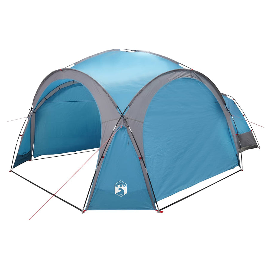 Zijtent met dak Blauw 410 x 410 x 250 cm Polyester en staal