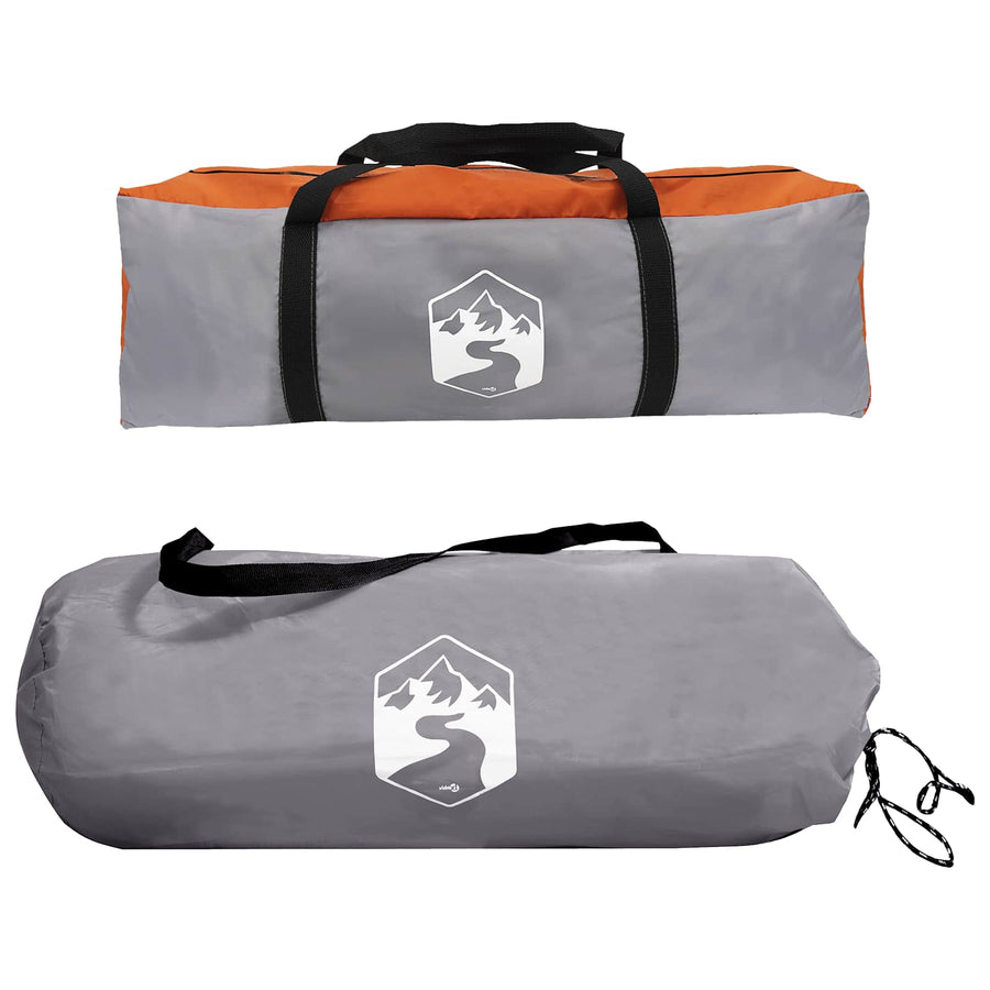 Zijtent Grijs en Oranje 410 x 410 x 250 cm Polyester en staal