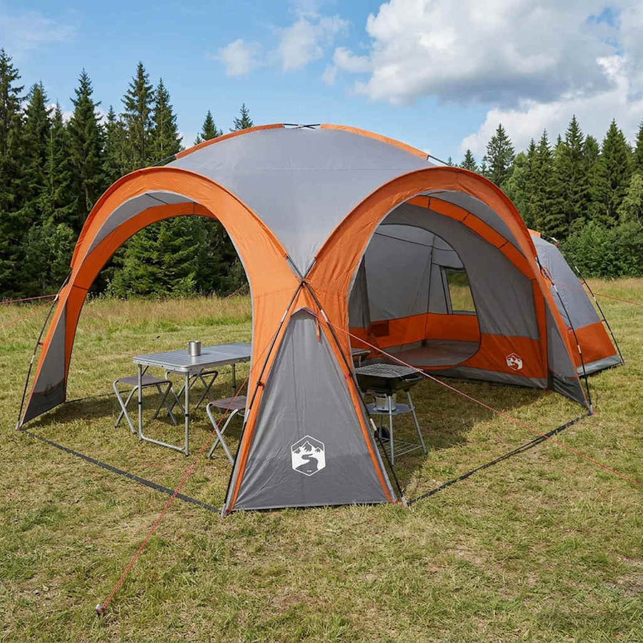 Zijtent Grijs en Oranje 410 x 410 x 250 cm Polyester en staal