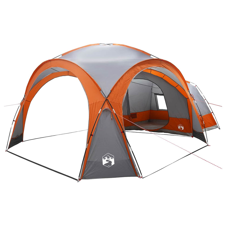 Zijtent Grijs en Oranje 410 x 410 x 250 cm Polyester en staal