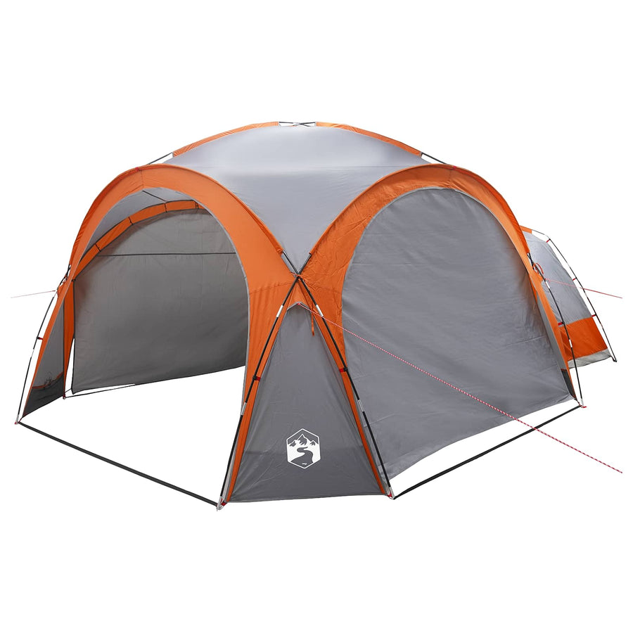 Zijtent Grijs en Oranje 410 x 410 x 250 cm Polyester en staal