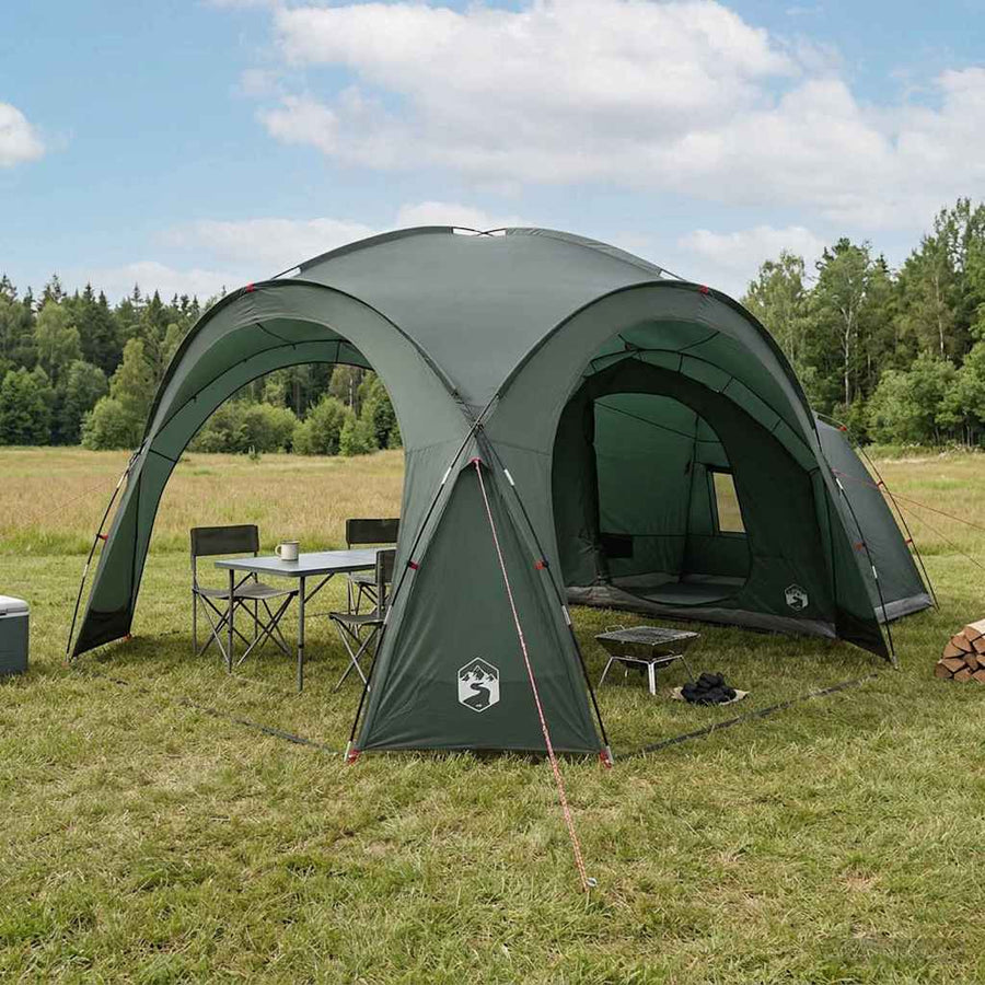 Zijtent Legergroen 410 x 410 x 250 cm Polyester en staal