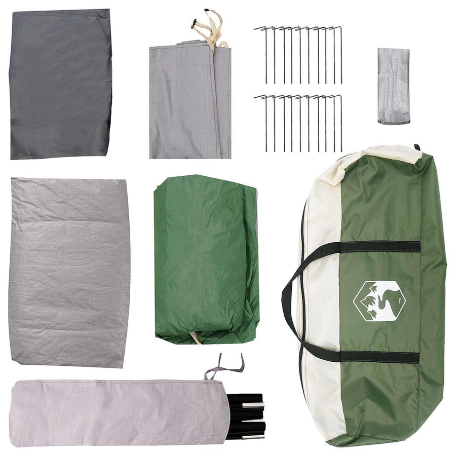 Huisje Tent met dak Groen 480 x 273 x 205 cm Polyester en staal