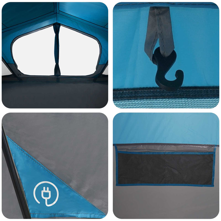 Huisje Tent met dak Blauw 480 x 273 x 205 cm Polyester en staal