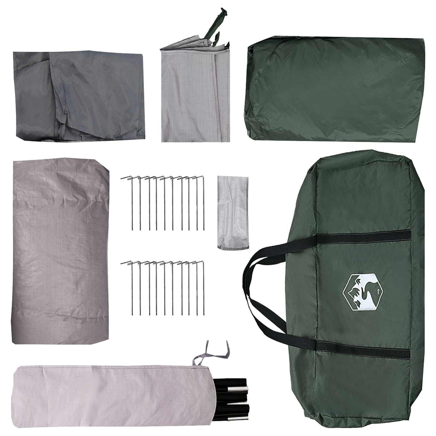 Huisje Tent Legergroen 480 x 273 x 205 cm Polyester en staal