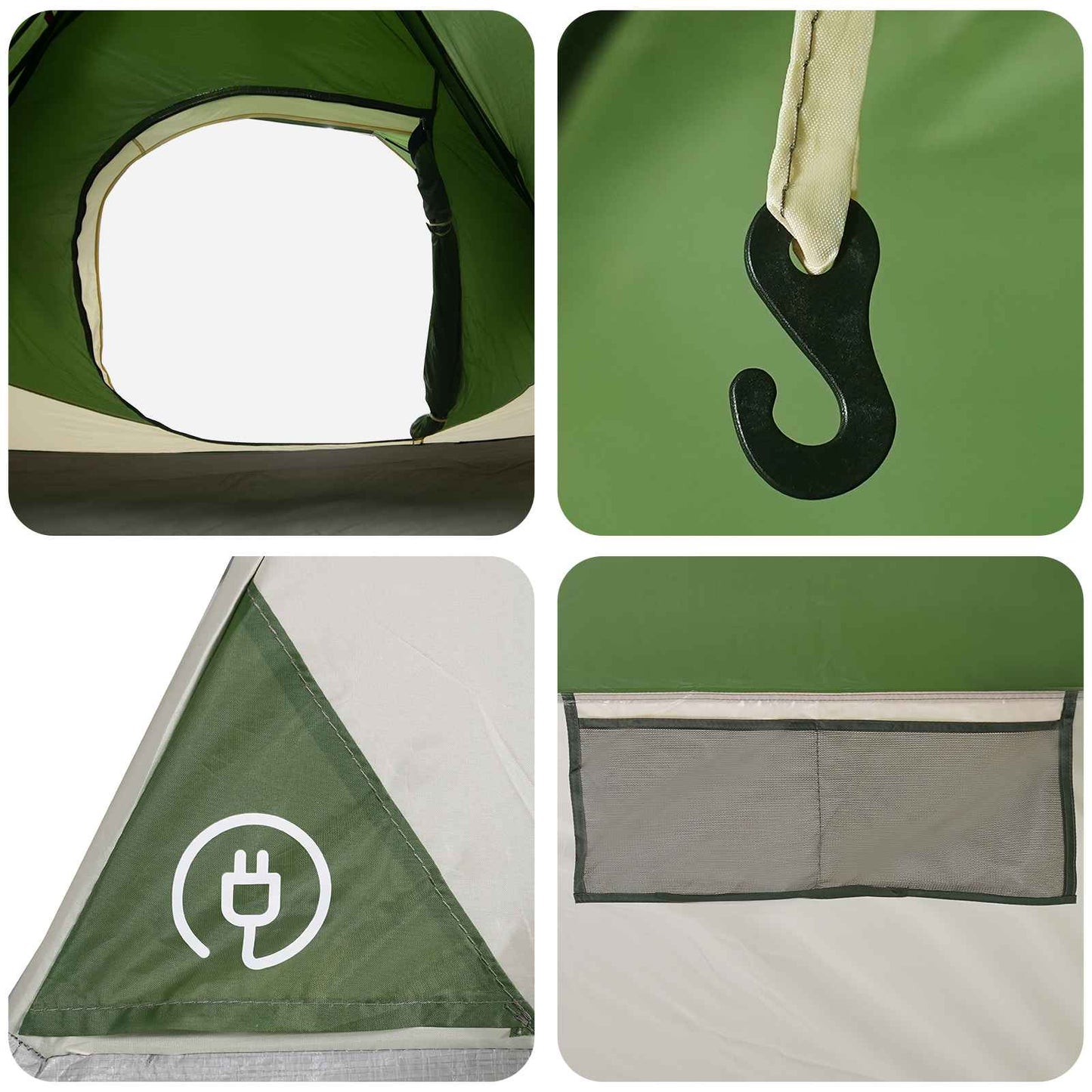 Directe Tent Groen 305 x 215 x 140 cm Polyester en staal