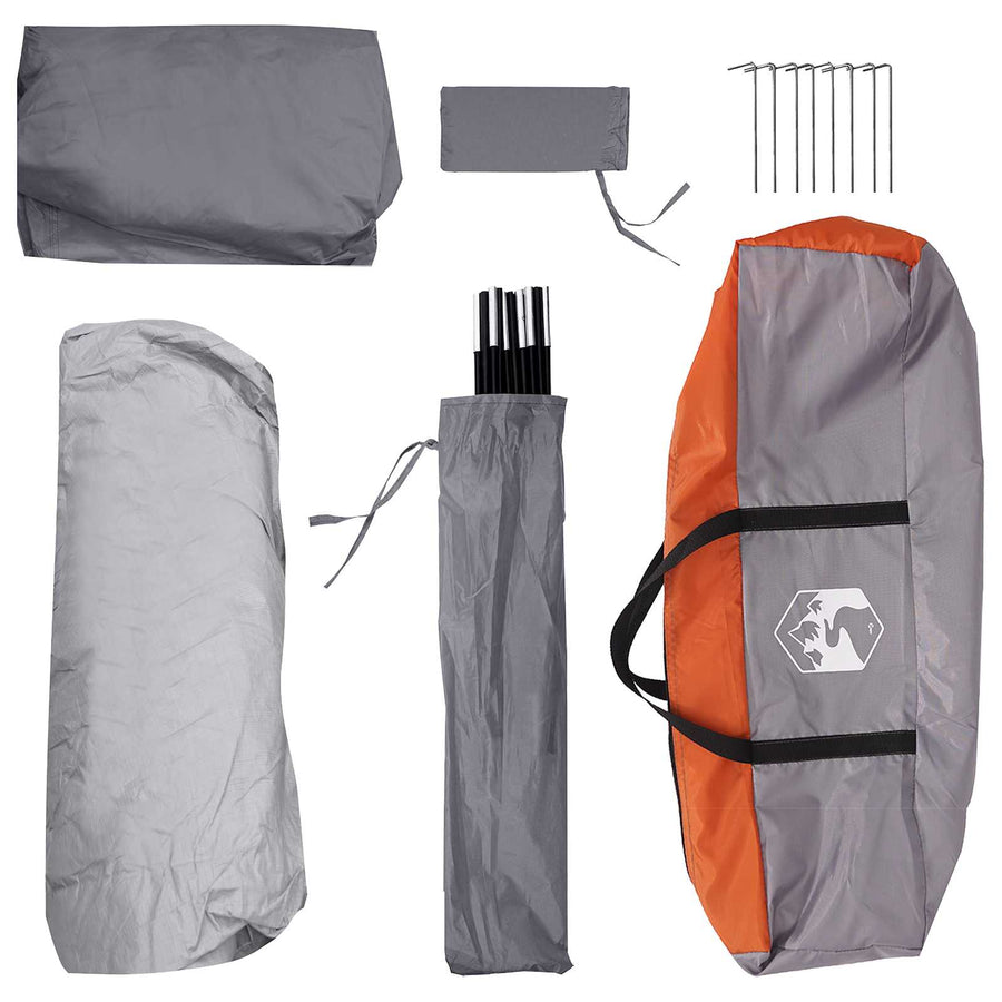Directe Tent met dak Grijs en Oranje 305 x 215 x 140 cm