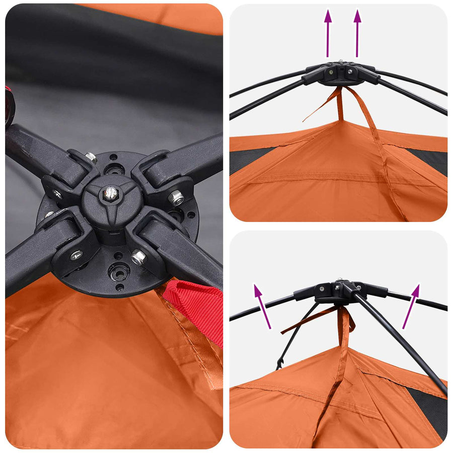 Directe Tent met dak Grijs en Oranje 305 x 215 x 140 cm