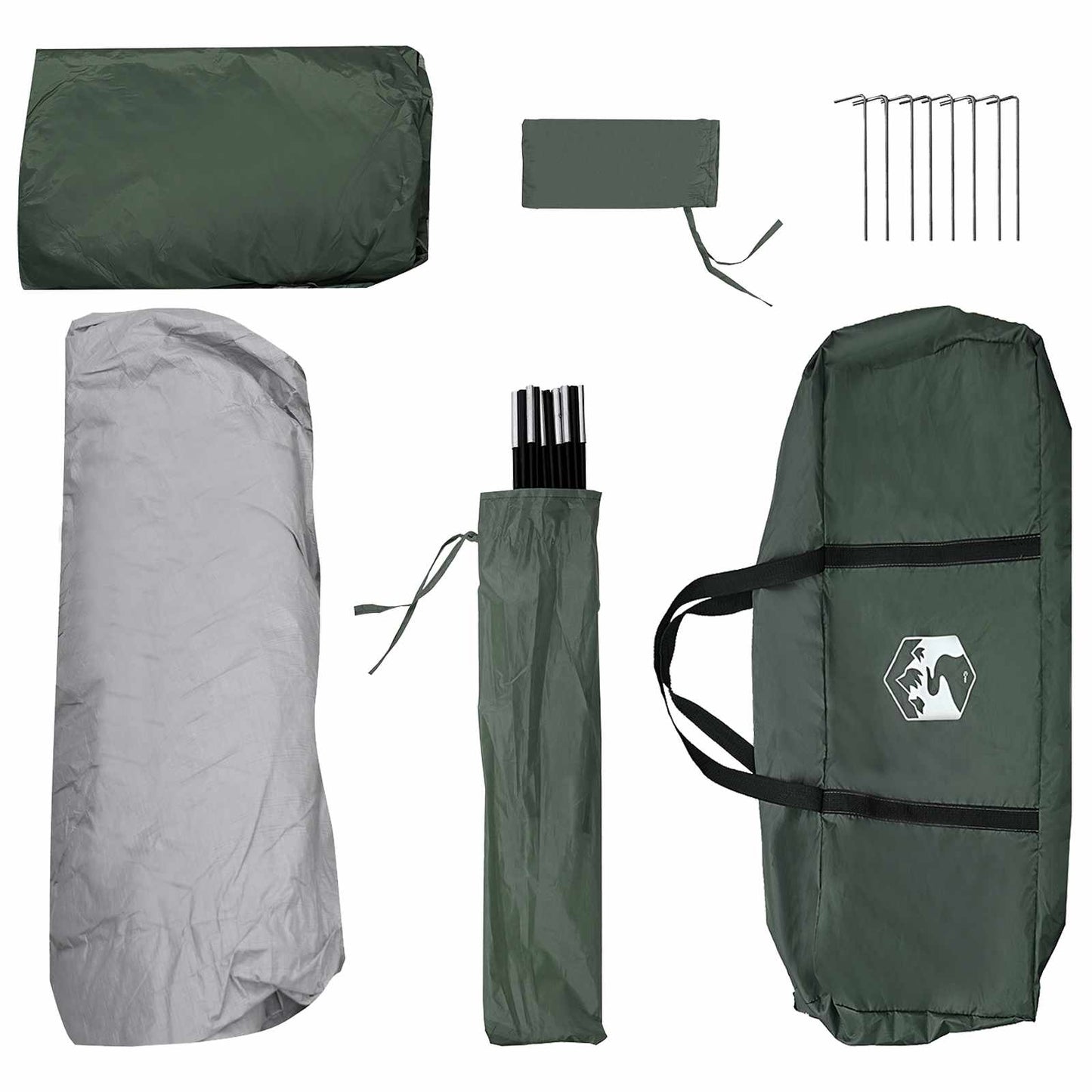 Directe Tent Legergroen 305 x 215 x 140 cm Polyester en staal