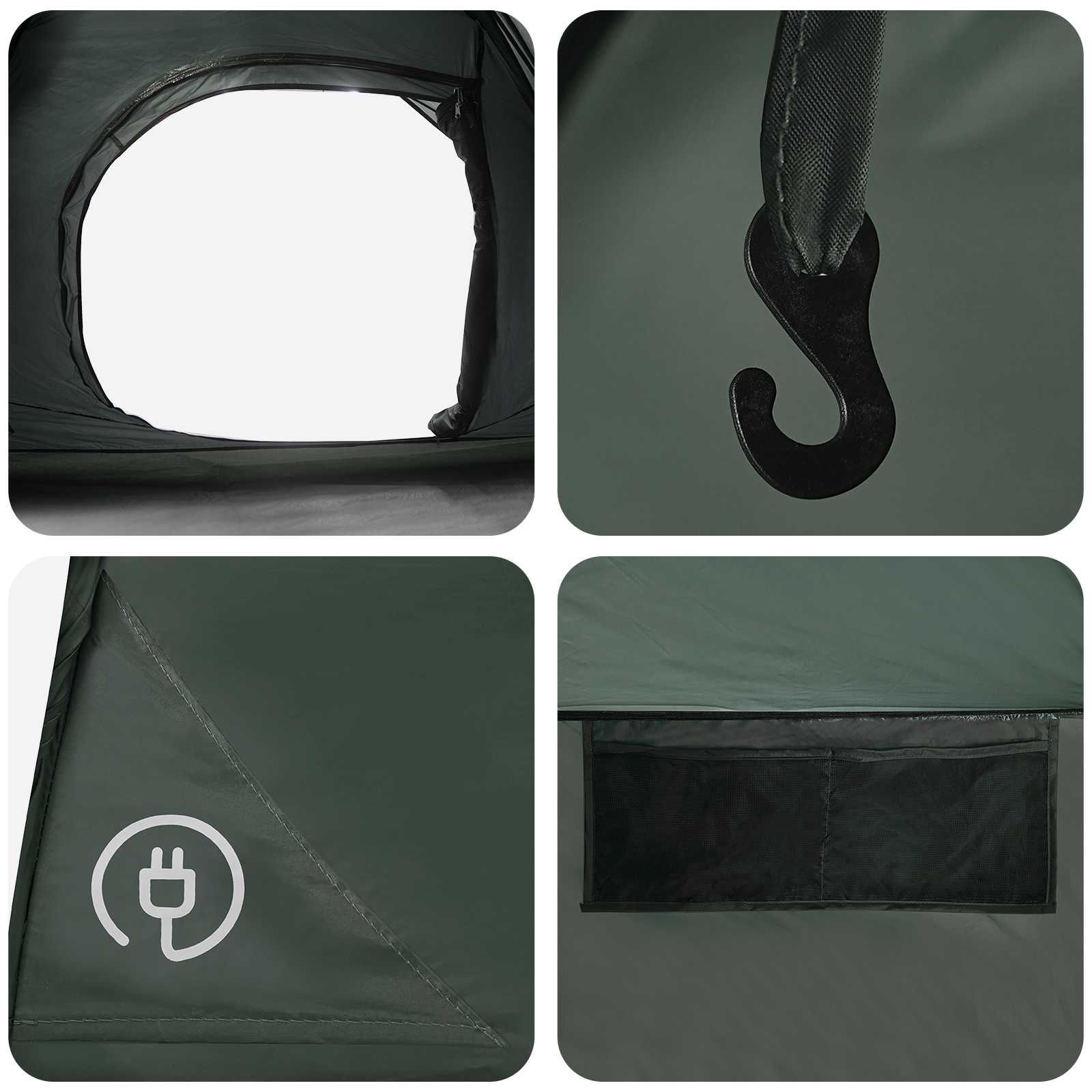 Directe Tent Legergroen 305 x 215 x 140 cm Polyester en staal
