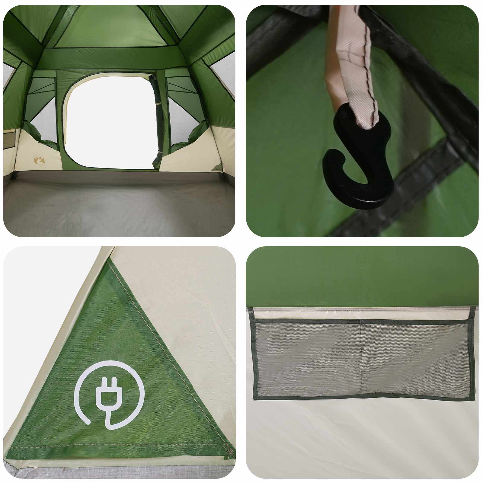 Directe Tent Groen 305 x 275 x 190 cm Polyester en staal
