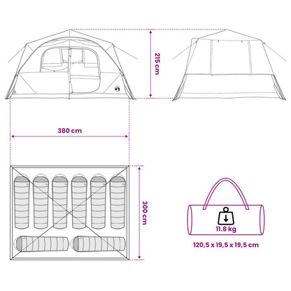 Directe Tent Groen 365 x 380 x 200 cm Polyester en staal