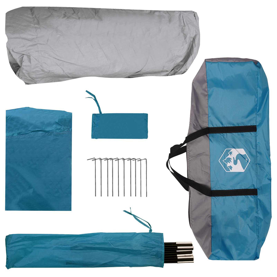 Directe Tent Blauw 365 x 380 x 200 cm Polyester en staal