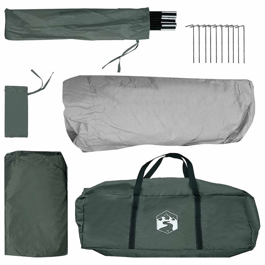 Directe Tent Legergroen 365 x 380 x 200 cm Polyester en staal