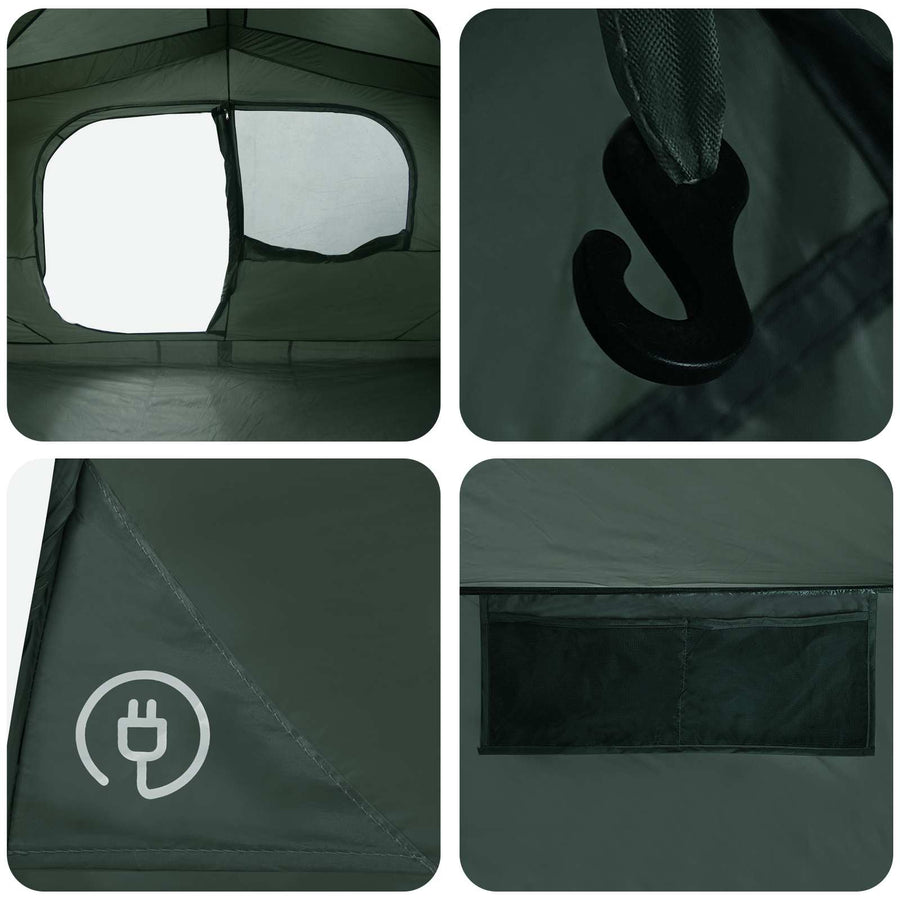 Directe Tent Legergroen 365 x 380 x 200 cm Polyester en staal