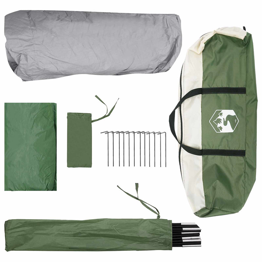 Directe Tent Groen 365 x 280 x 200 cm Polyester en staal
