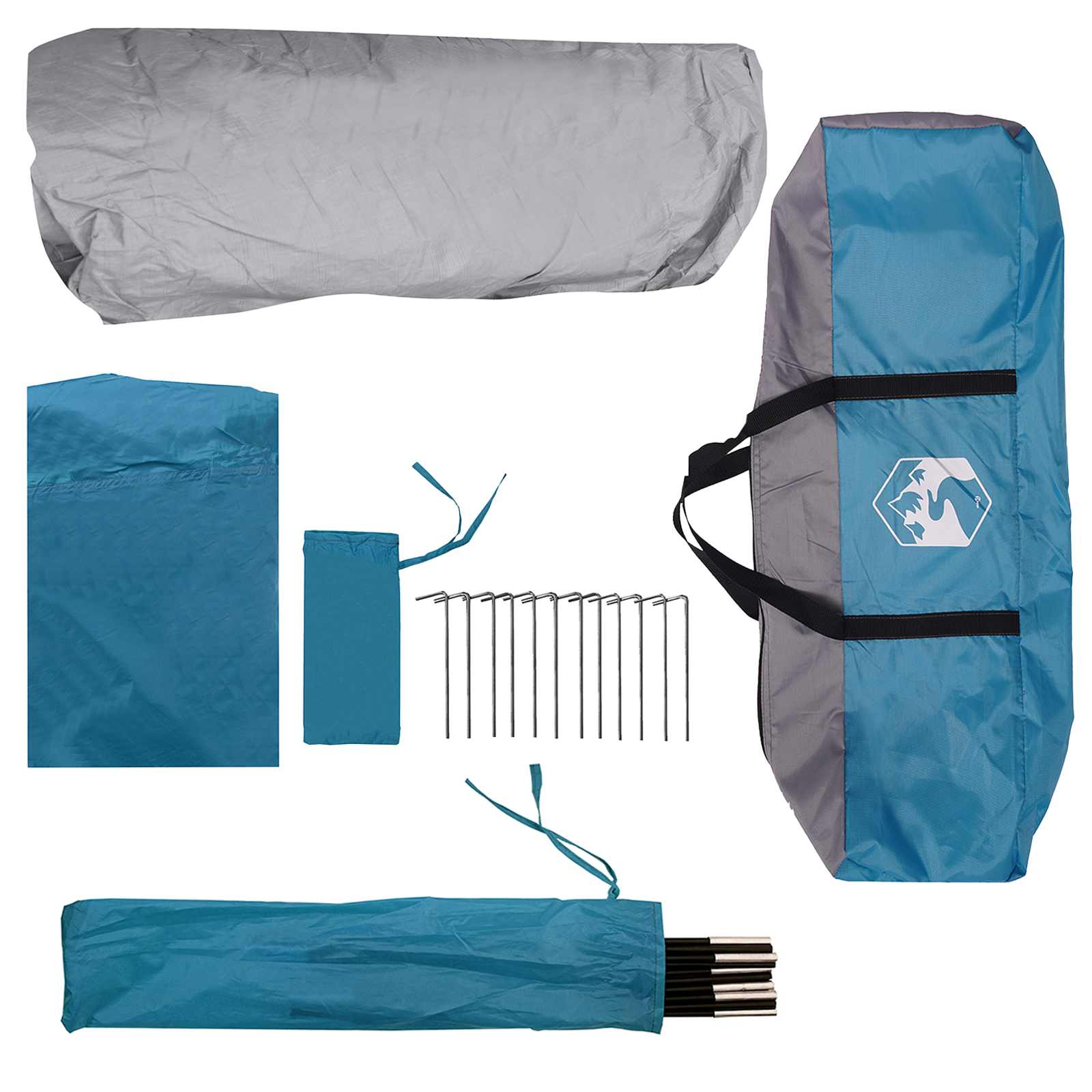 Directe Tent Blauw 365 x 280 x 200 cm Polyester en staal