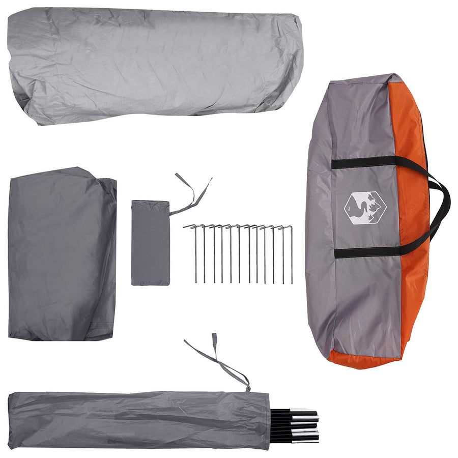 Directe Tent met dak Grijs en Oranje 365 x 280 x 200 cm