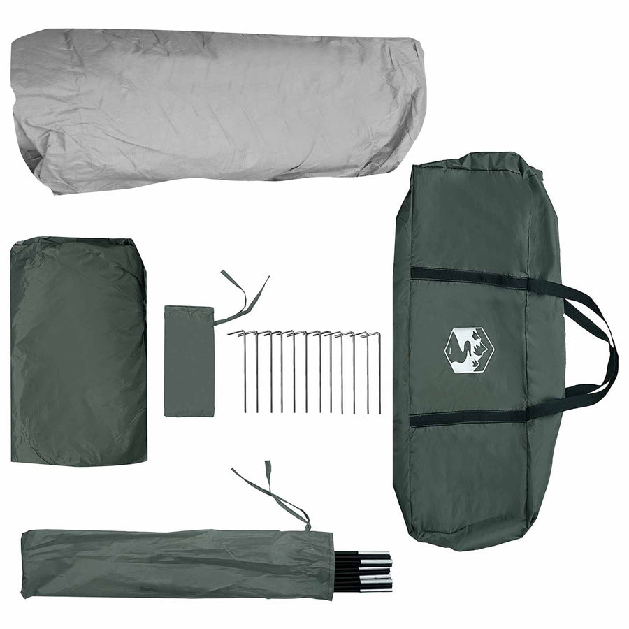 Directe Tent Legergroen 365 x 280 x 200 cm Polyester en staal