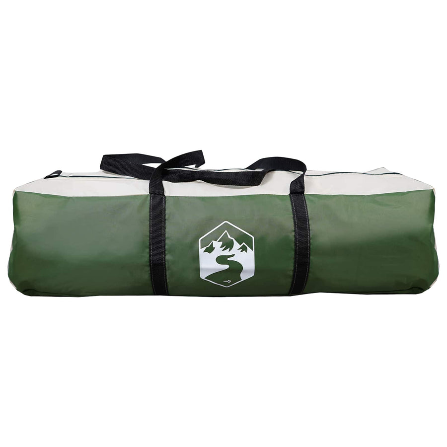 Gezinstent met dak Groen 305 x 275 x 190 cm Polyester en staal