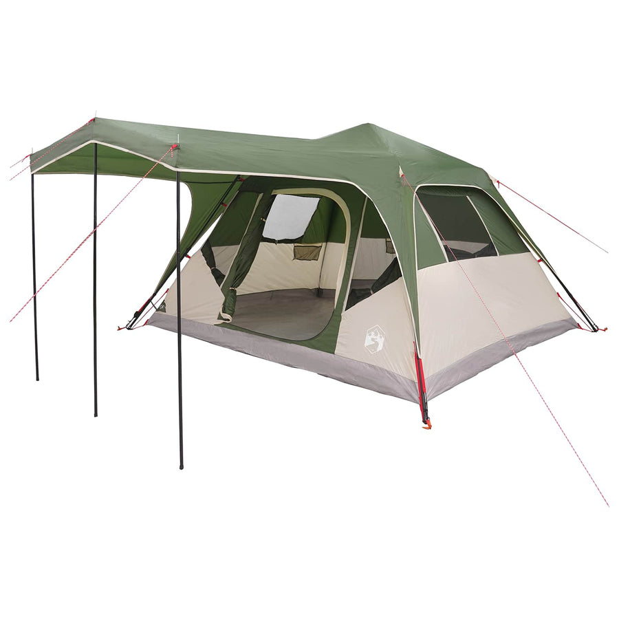 Gezinstent met dak Groen 305 x 275 x 190 cm Polyester en staal