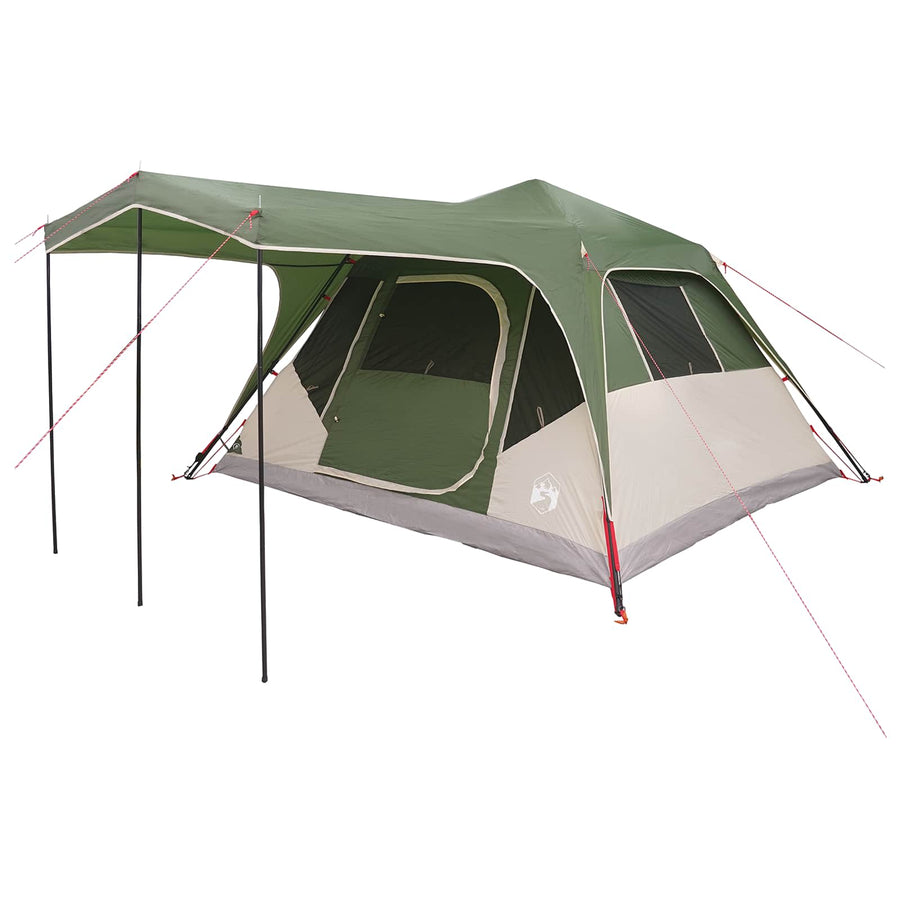 Gezinstent met dak Groen 305 x 275 x 190 cm Polyester en staal