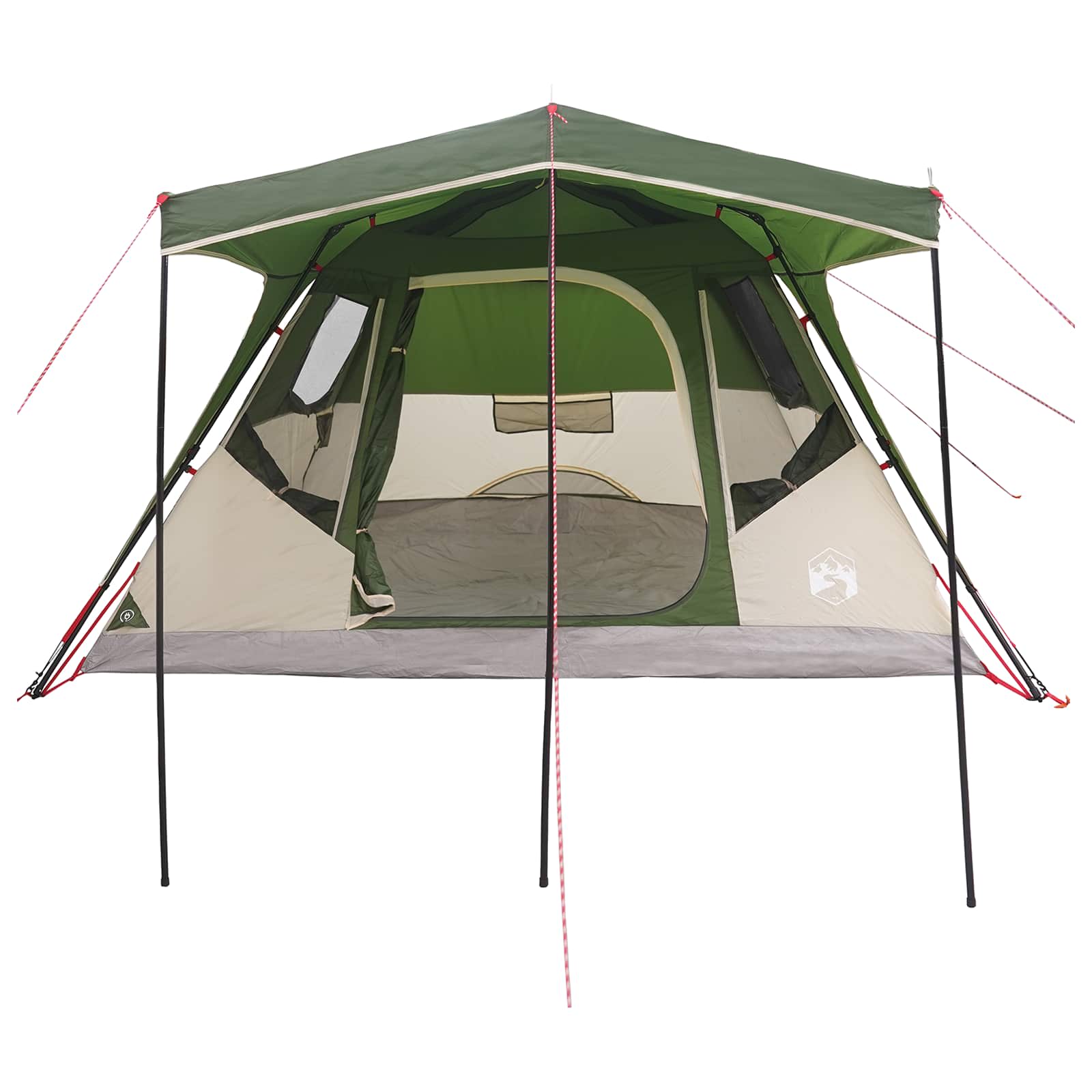 Gezinstent met dak Groen 305 x 275 x 190 cm Polyester en staal