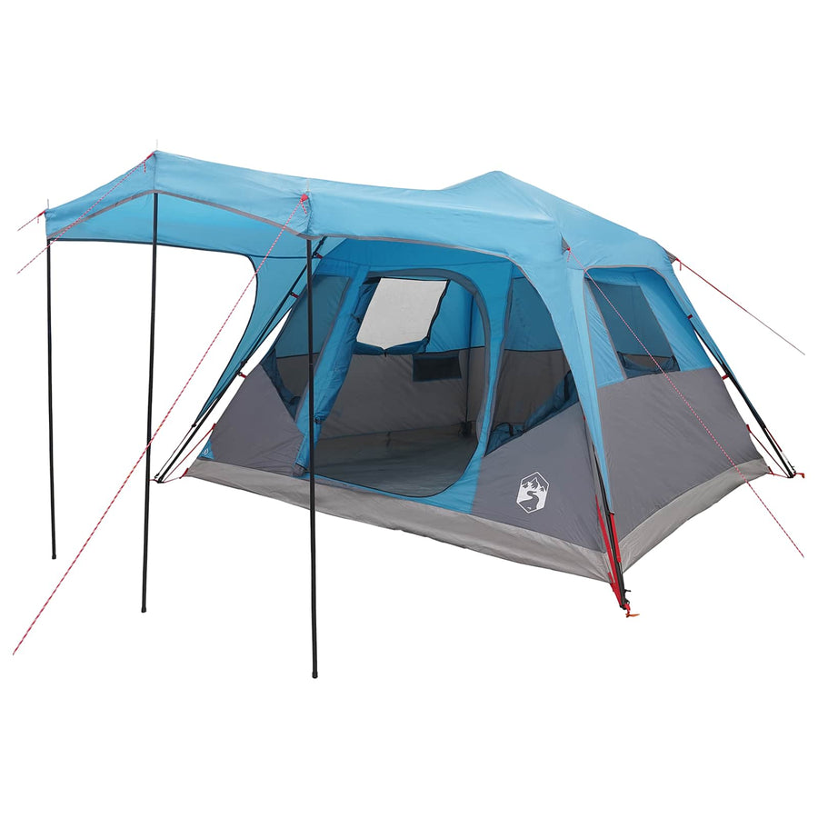 Gezinstent met dak Blauw 305 x 275 x 190 cm Polyester en staal