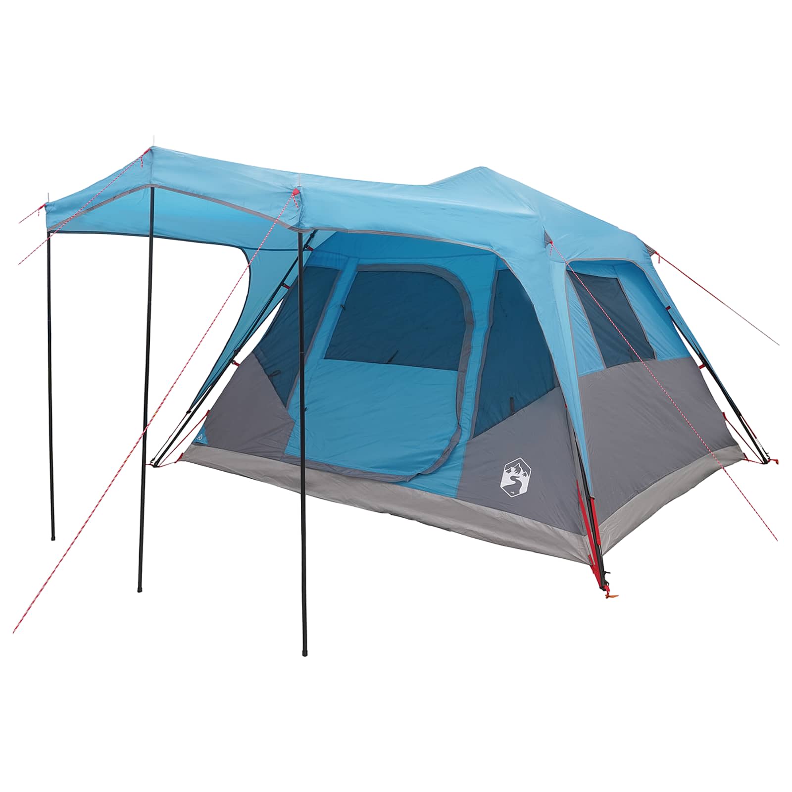 Gezinstent met dak Blauw 305 x 275 x 190 cm Polyester en staal