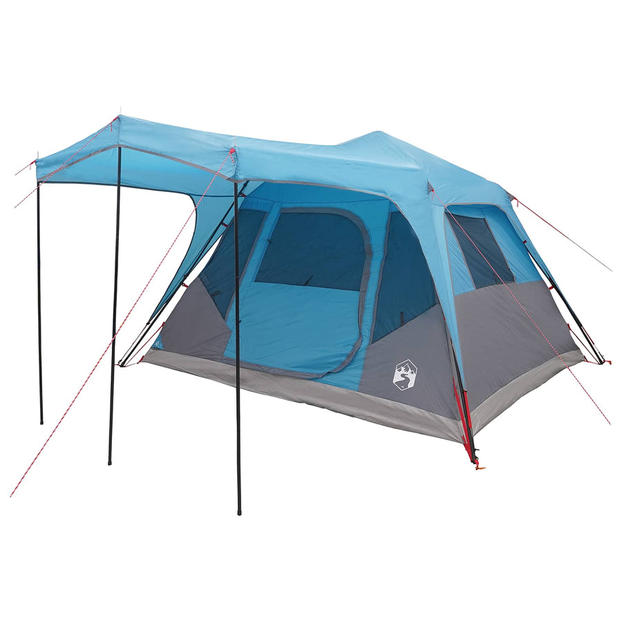 Gezinstent met dak Blauw 305 x 275 x 190 cm Polyester en staal