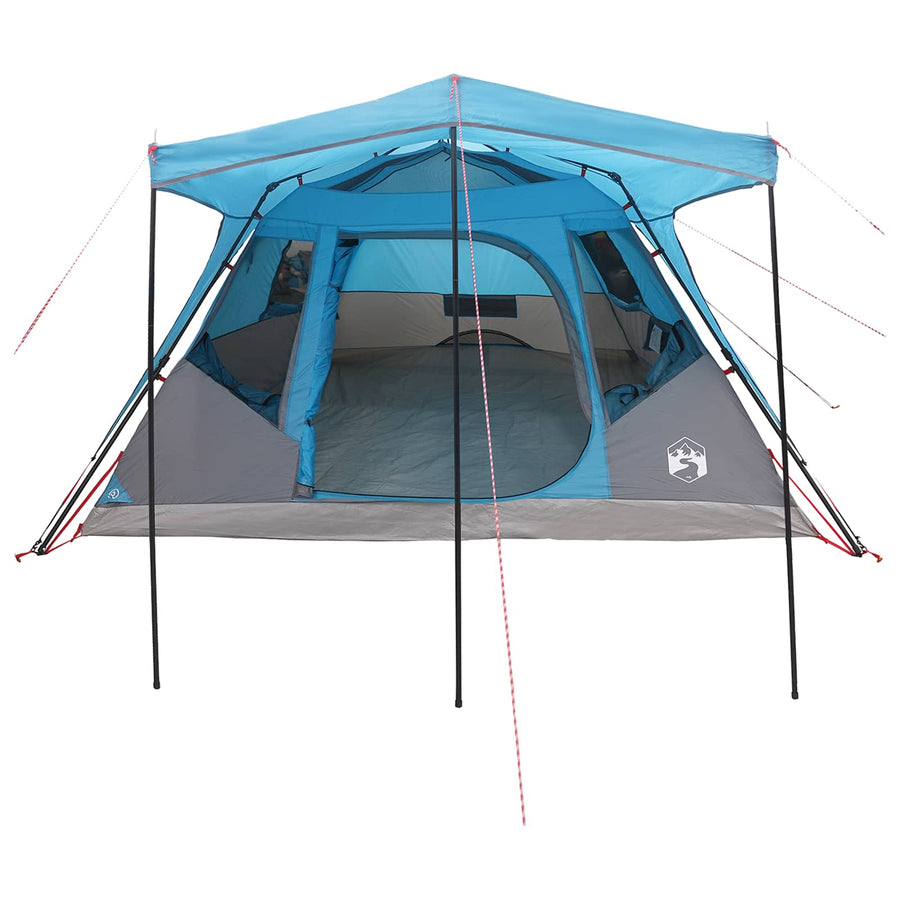 Gezinstent met dak Blauw 305 x 275 x 190 cm Polyester en staal