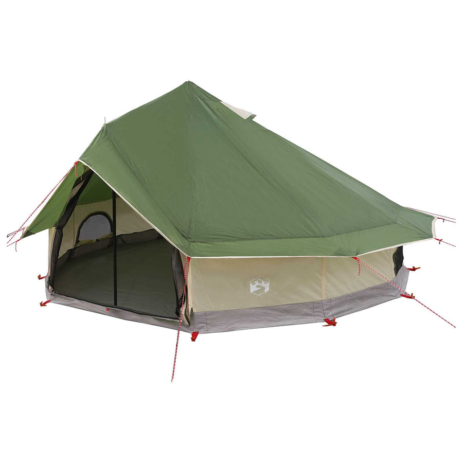 Tipi Tent met dak Groen 700 x 700 x 395 cm Polyester en staal