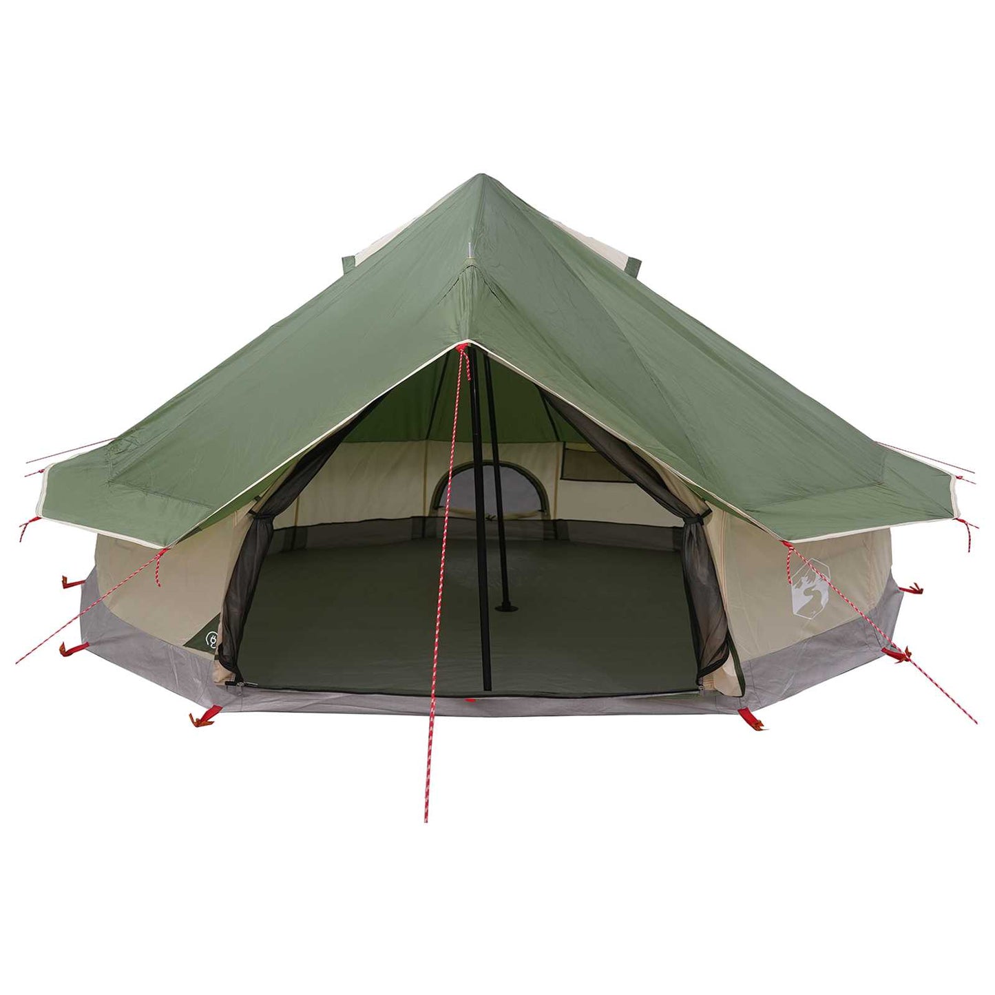 Tipi Tent met dak Groen 700 x 700 x 395 cm Polyester en staal