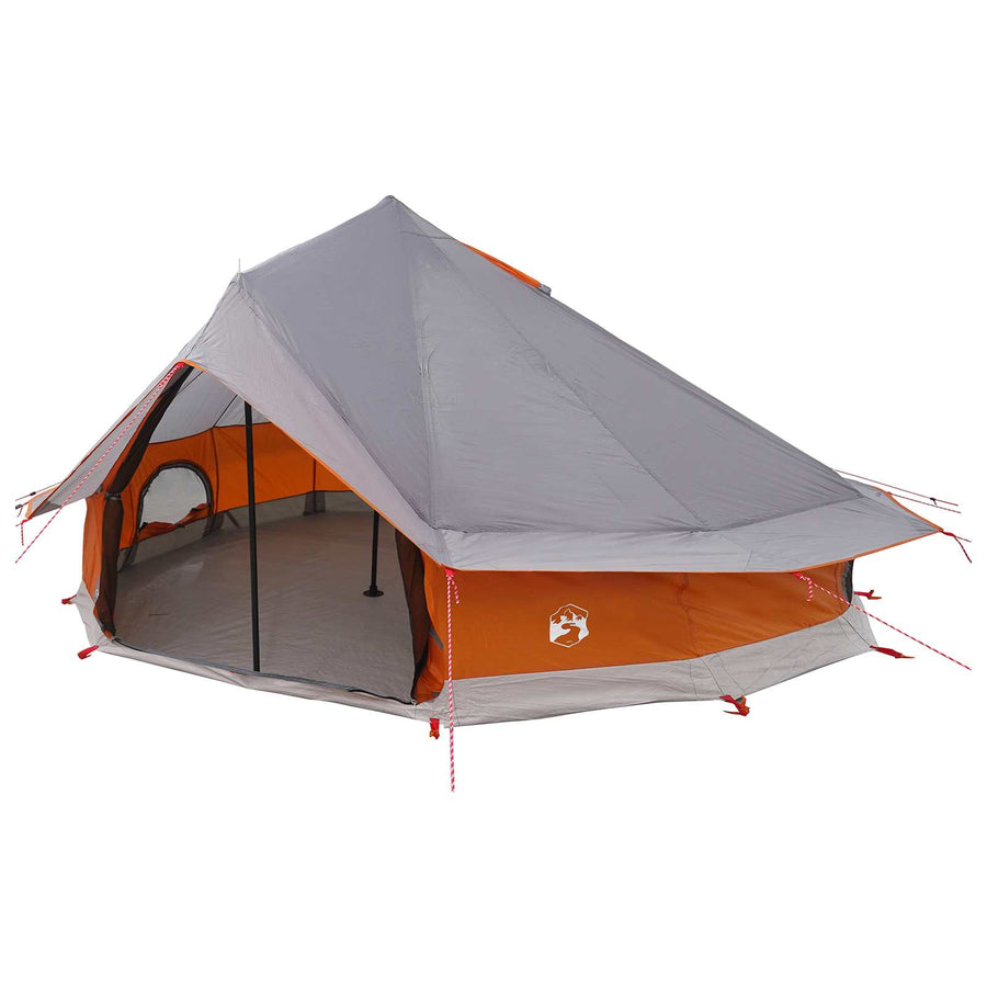 Tipi Tent Grijs en Oranje 700 x 700 x 395 cm Polyester en staal