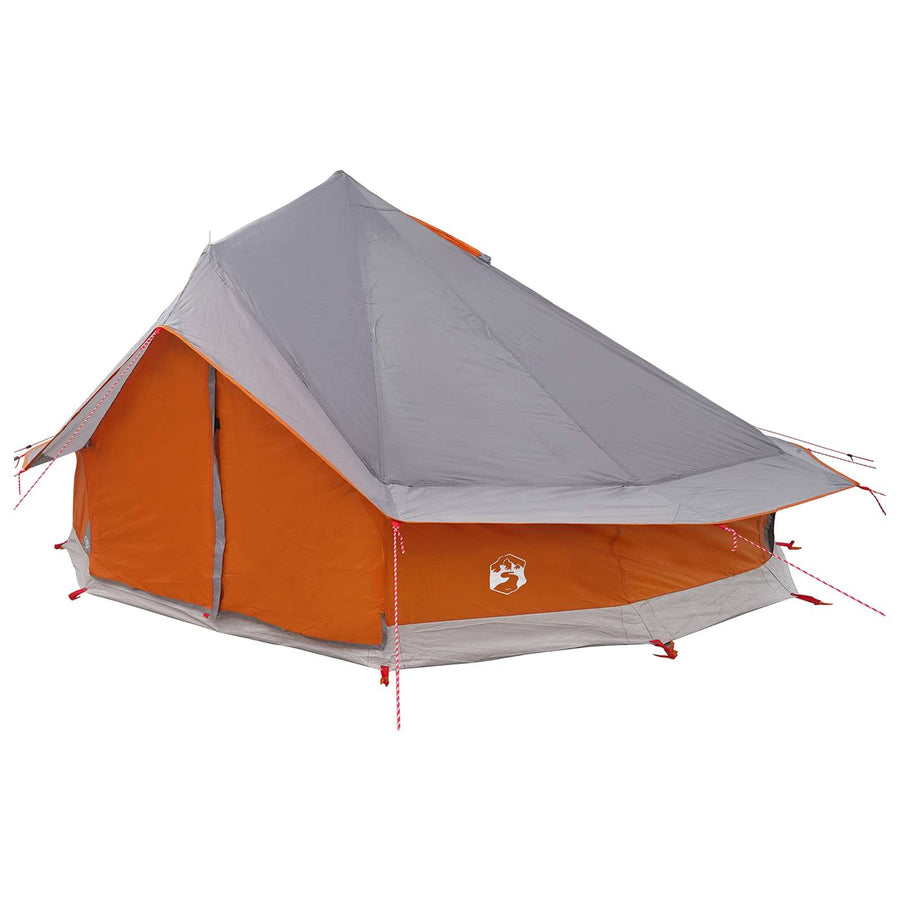 Tipi Tent Grijs en Oranje 700 x 700 x 395 cm Polyester en staal