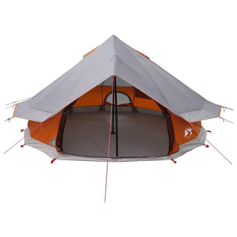 Tipi Tent Grijs en Oranje 700 x 700 x 395 cm Polyester en staal