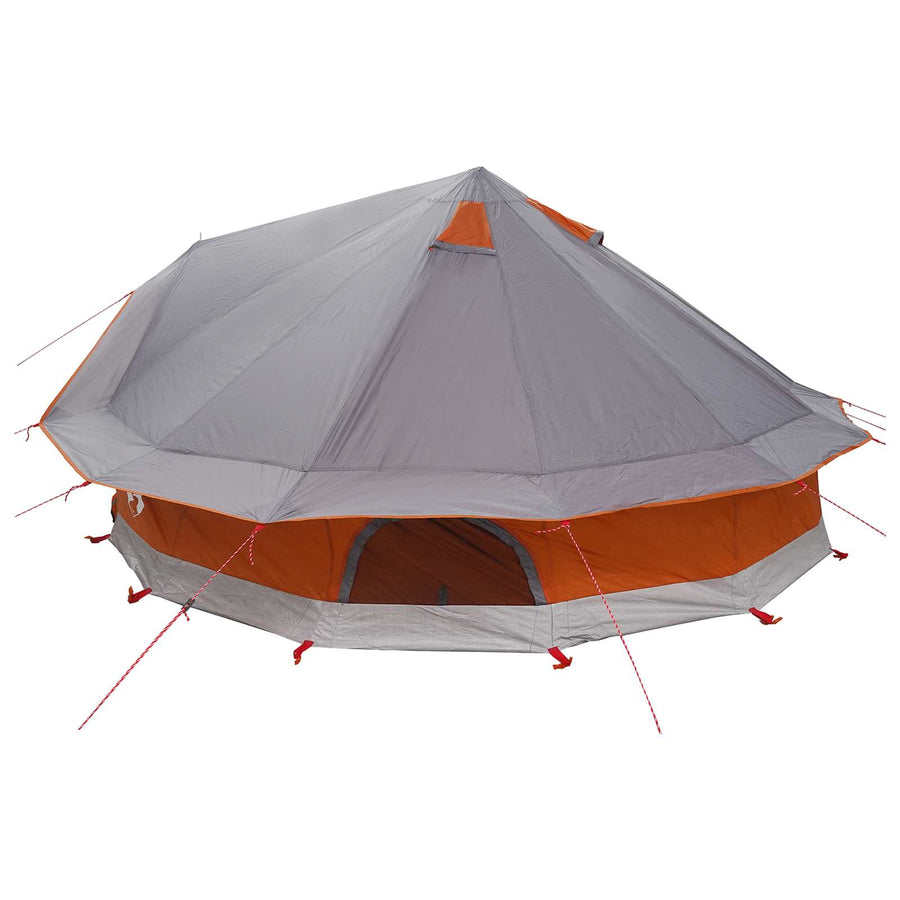 Tipi Tent Grijs en Oranje 700 x 700 x 395 cm Polyester en staal