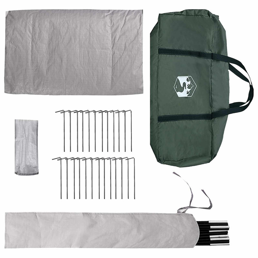 Tipi Tent Legergroen 700 x 700 x 395 cm Polyester en staal