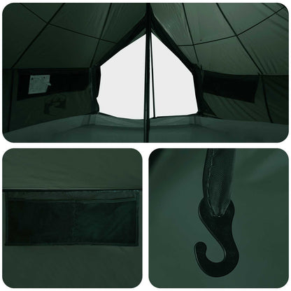 Tipi Tent Legergroen 700 x 700 x 395 cm Polyester en staal